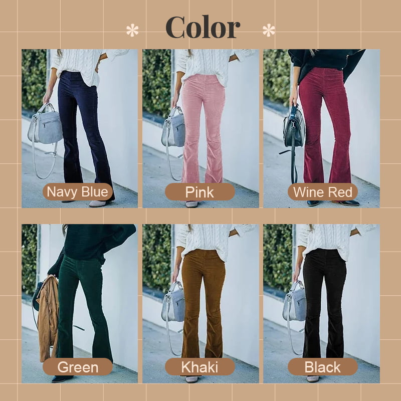 đHochtaillierte, schlanke Mikro-Cordhose mit elastischer Taille Lounge-Hose