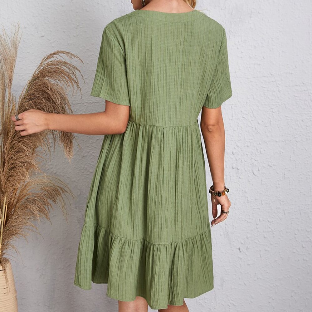 🎁Ostern Heißer Verkauf 50% Rabatt💥Kleid mit lockerer Taillenschnürung