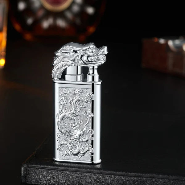 Relief Wolf Design Magic Dual Flame Feuerzeug