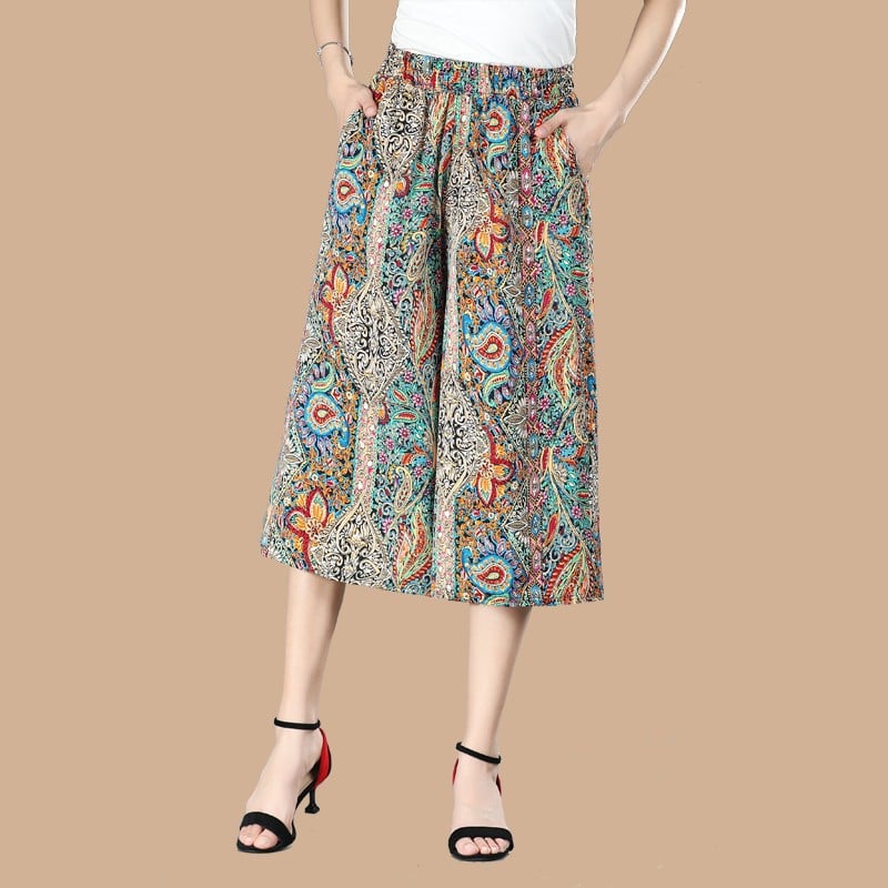 đ„HEISSER VERKAUFđ„Damen-Culottes mit weitem Bein und plissiertem Chiffon