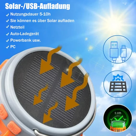⏳Begrenzte Zeit 44% Rabatt💥Multifunktionale Solar-Camping-Mückenvernichtungslampe