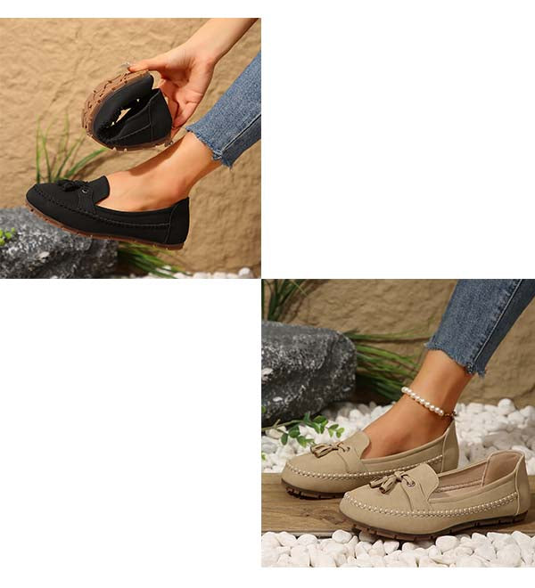🔥Letzter Tag 49% Rabatt - Bequeme weiche Slipper für Damen im Vintage-Stil mit Schleife