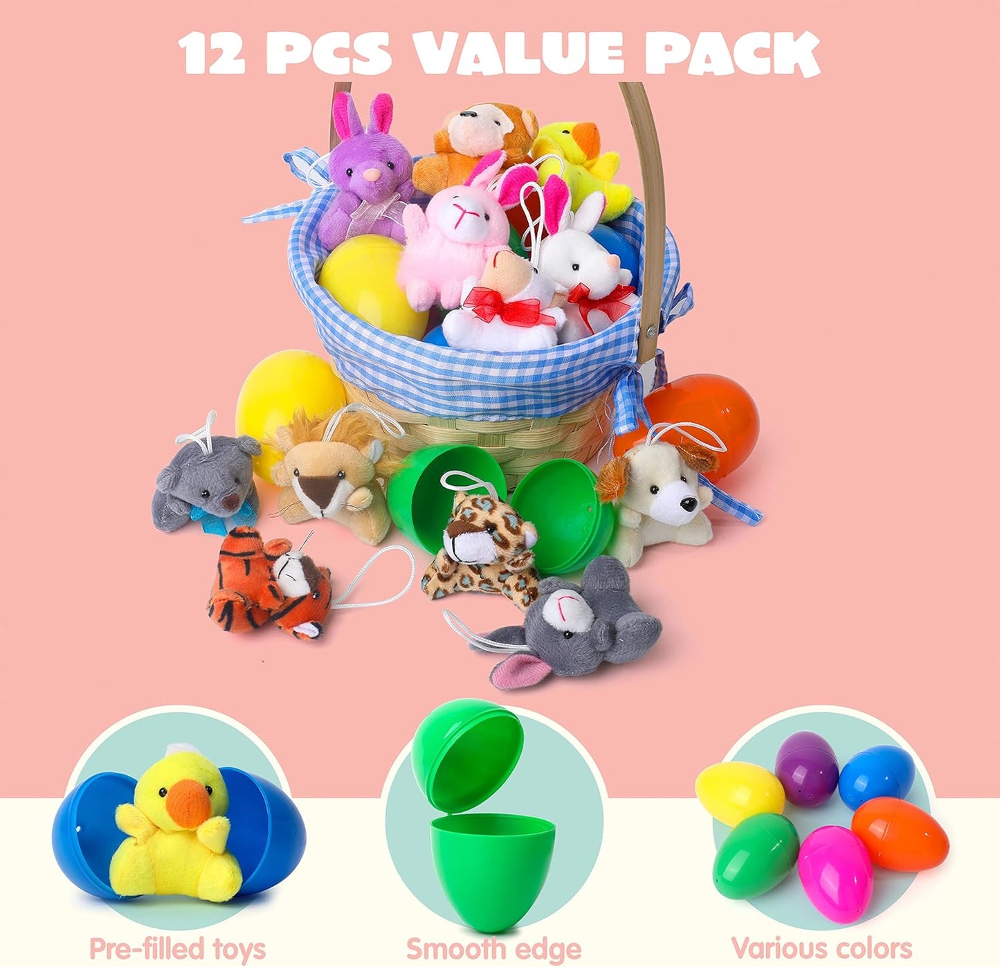 Mit Plüschtieren gefüllte Ostereier 🎁🎁🎁 Diese sind voller Überraschungen und eine tolle Wahl!🥳
