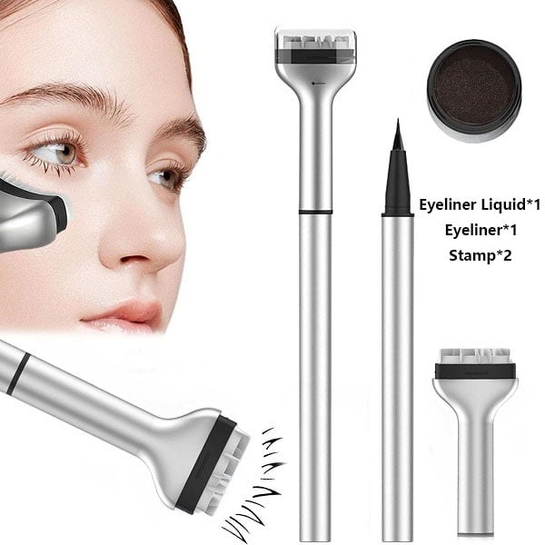 🔥2-in-1 Eyeliner & Untere Wimpern Stempel Set