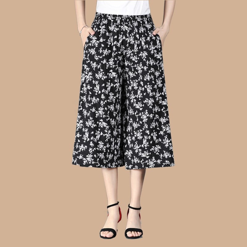đ„HEISSER VERKAUFđ„Damen-Culottes mit weitem Bein und plissiertem Chiffon