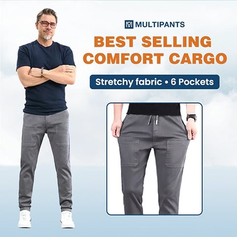 đ„HEIĂER SALE 49 % RABATTđ„° MultiPants â StrapazierfĂ€hige Cargohose mit hoher ElastizitĂ€t und mehreren Taschen