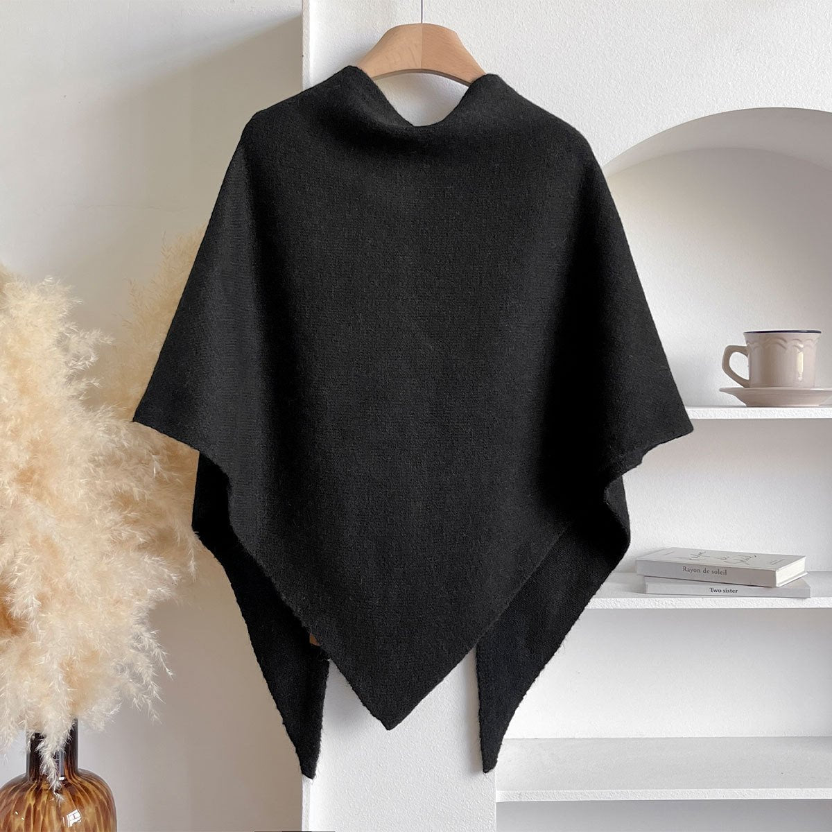 ☁️LETZTER TAG VERKAUF 49% RABATT💕Damenschal aus Wollmischung in Volltonfarbe