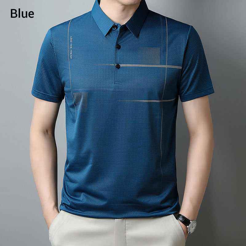 👔 Hübsches Polohemd für Männer - Kaufen Sie 3 und erhalten Sie 1 gratis👕Lockeres, kühles, atmungsaktives T-Shirt mit Revers für Männer