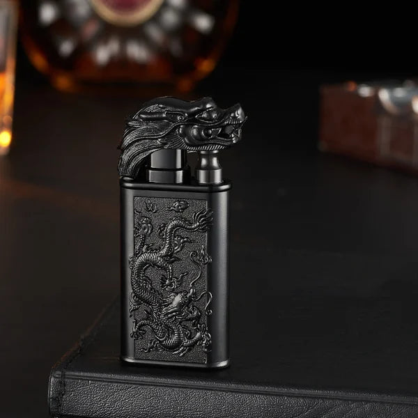 Relief Wolf Design Magic Dual Flame Feuerzeug