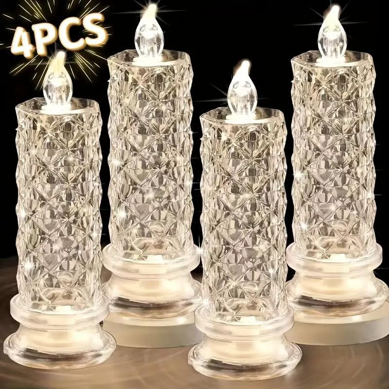 🔥Last Day 49% OFF🎁Set of 4 LED Crystal Candle Lights