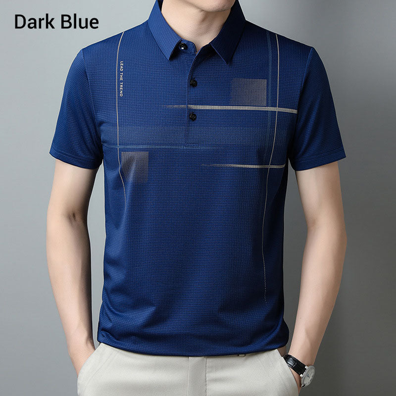 👔 Hübsches Polohemd für Männer - Kaufen Sie 3 und erhalten Sie 1 gratis👕Lockeres, kühles, atmungsaktives T-Shirt mit Revers für Männer