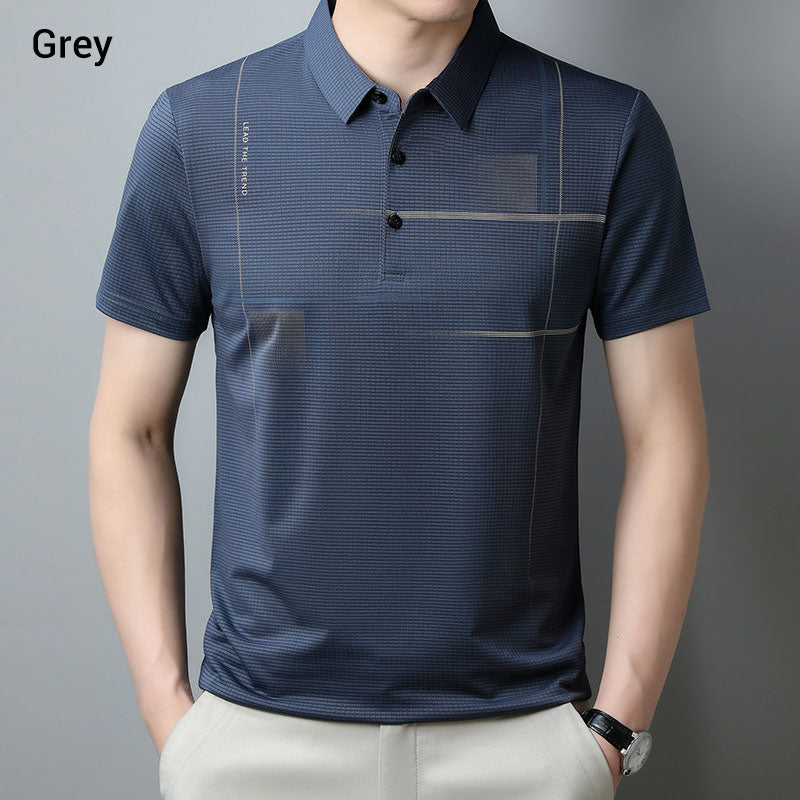 👔 Hübsches Polohemd für Männer - Kaufen Sie 3 und erhalten Sie 1 gratis👕Lockeres, kühles, atmungsaktives T-Shirt mit Revers für Männer
