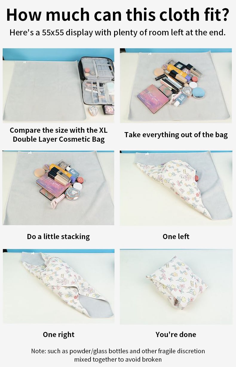 Magische zeitsparende Kosmetiktasche