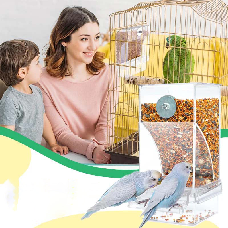 🔥KAUFEN SIE 2 UND ERHALTEN SIE 10 % RABATT💝Automatischer, auslaufsicherer, transparenter Vogelfutterspender