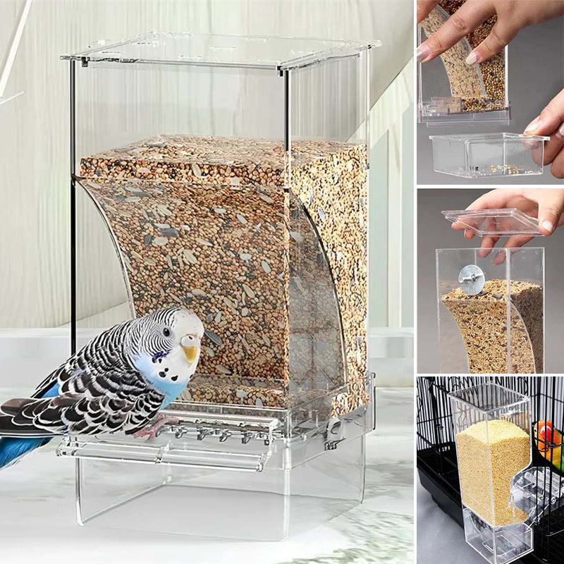 🔥KAUFEN SIE 2 UND ERHALTEN SIE 10 % RABATT💝Automatischer, auslaufsicherer, transparenter Vogelfutterspender