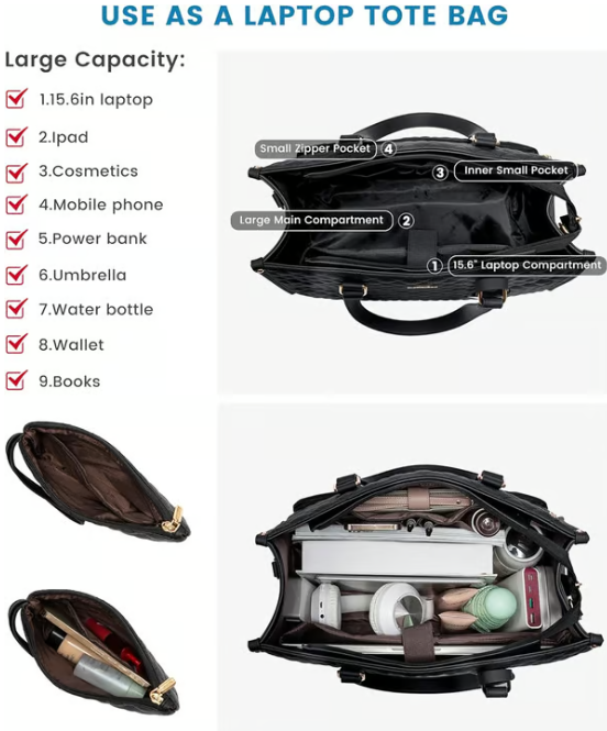 🔥3 in 1 Lunch Tote Bag für Frauen🎁Gratis passende Geldbörse⏰Lösen Sie Ihr Taschenproblem