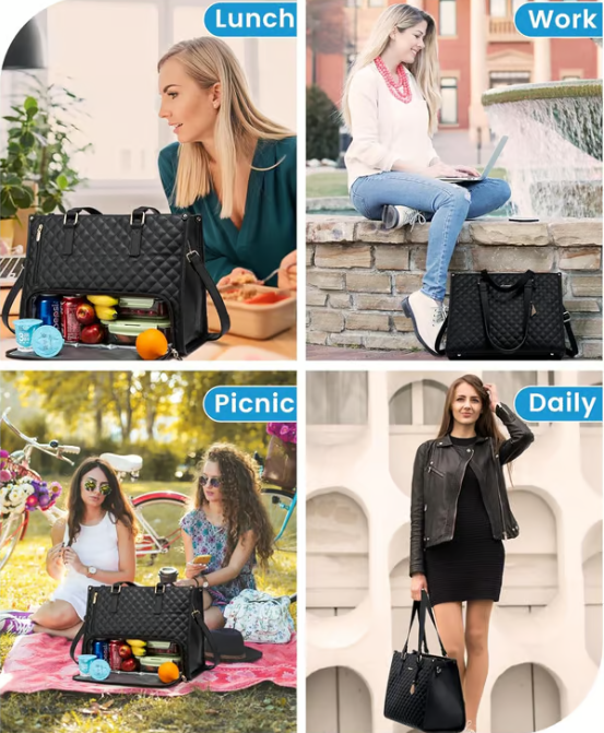 🔥3 in 1 Lunch Tote Bag für Frauen🎁Gratis passende Geldbörse⏰Lösen Sie Ihr Taschenproblem