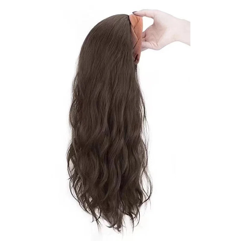 High Cranial Hairstyle Headband Wig