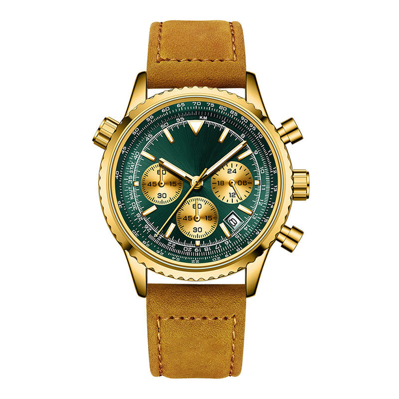 Multifunktions-Chronograph Wasserdichte Analog-Quarz-Uhr mit Datumsanzeige