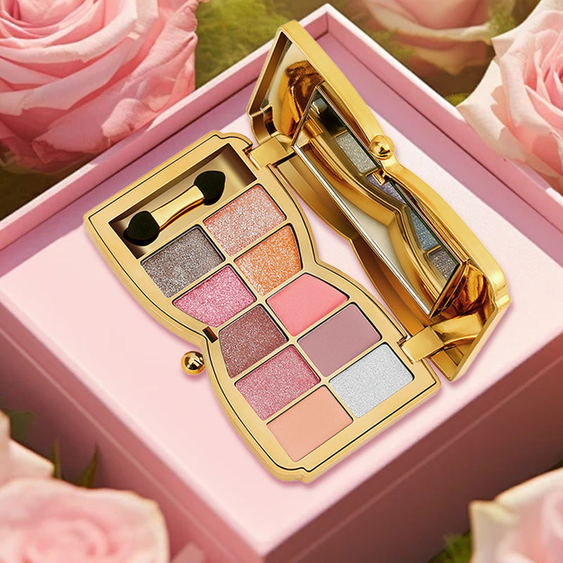 🌸🧸Winnie der Bär glänzt hell mit 10 Farben Diamant-Lidschatten, Glitzer- und Perlglanz-Lidschatten-Palette, in All-Match-Lidschatten-Bühnen-Make-up