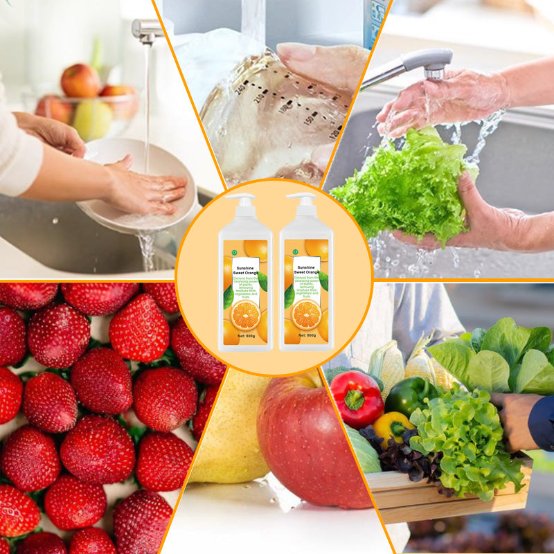 Obst- und Gemüse-Geschirrspülmittel(🔥Mehr kaufen, mehr sparen)