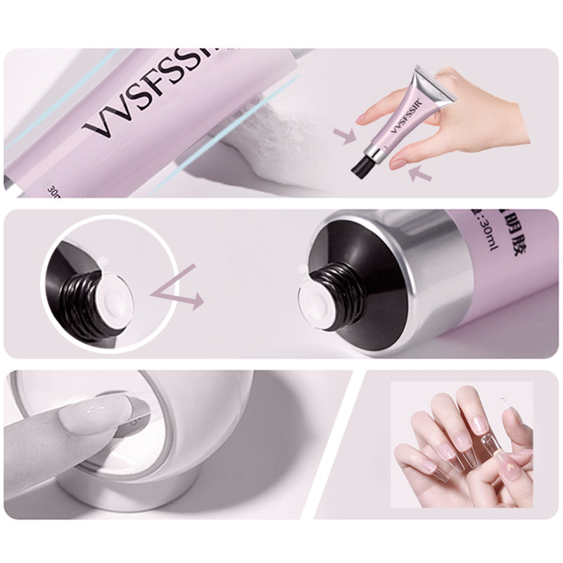 Magisches festes Nagelkleber-Gel 3 in 1 Set für Nageltips