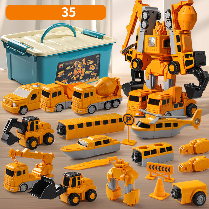 🎁Magnetisches Transformation Technik Auto Zusammengebautes Spielzeug🔥