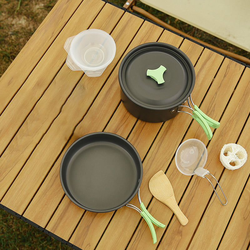 🔥 45% Rabatt ⛺ Tragbares Outdoor-Camping-Kochgeschirr-Set