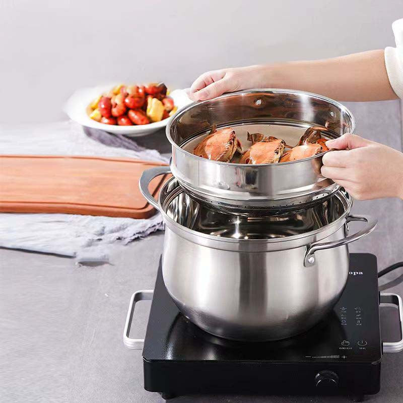 🍲Mehrzweck-Dampftopf aus Edelstahl mit großem Fassungsvermögen