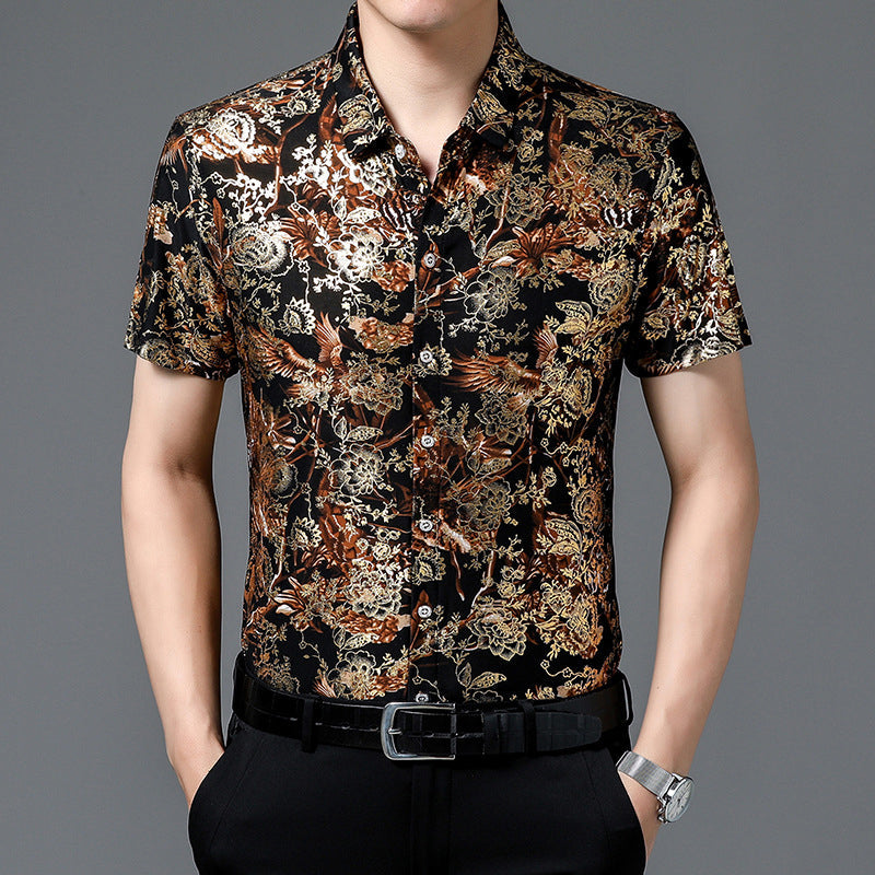 😎2024 NEW-49% OFF😎Herren Trendy Muster Atmungsaktives Kurzarmhemd