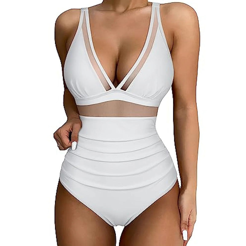 🌷Letzter Tag der Aktion 50% Rabatt 🏝️Mesh Tummy Control Badeanzug👙