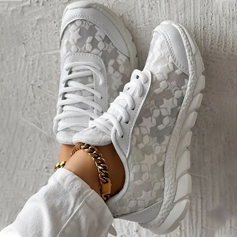 🌸Spätsommerschlussverkauf 🌸Zeitlich begrenzt 38 % RABATT💕Je mehr Sie kaufen, desto höher ist der Rabatt💕【35-44】Atmungsaktive Sneakers mit runder Zehe und Spitze