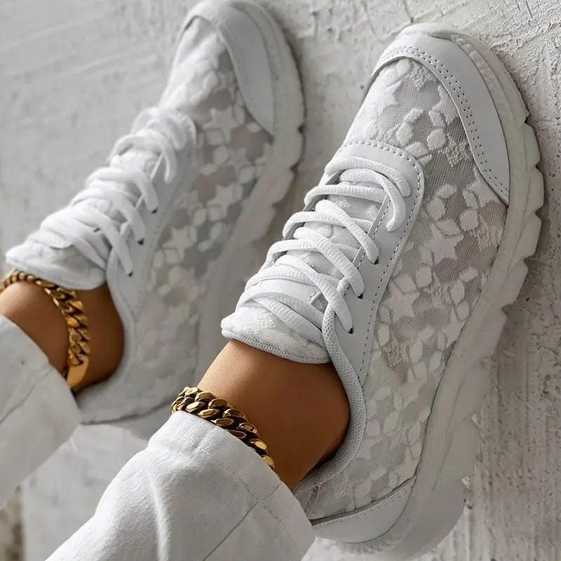 🌸Spätsommerschlussverkauf 🌸Zeitlich begrenzt 38 % RABATT💕Je mehr Sie kaufen, desto höher ist der Rabatt💕【35-44】Atmungsaktive Sneakers mit runder Zehe und Spitze