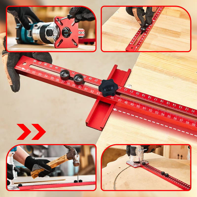 4-in-1-Fräsnuthalterung mit Sockel