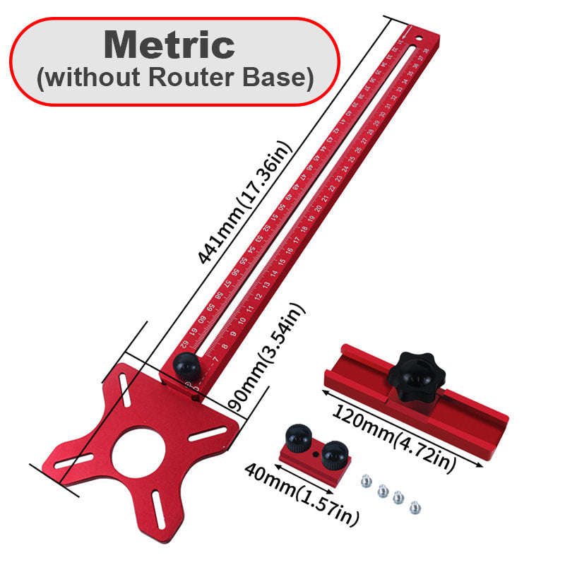 4-in-1-Fräsnuthalterung mit Sockel