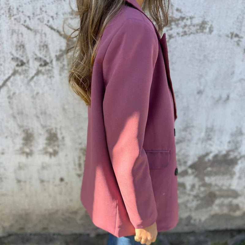 💕Modischer einfarbiger Langarm-Blazer