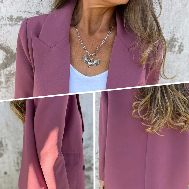 💕Modischer einfarbiger Langarm-Blazer