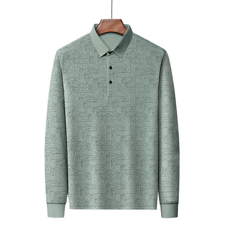 👔Elegantes lässiges langärmeliges T-Shirt mit 3 Knöpfen und Reverskragen für Männer