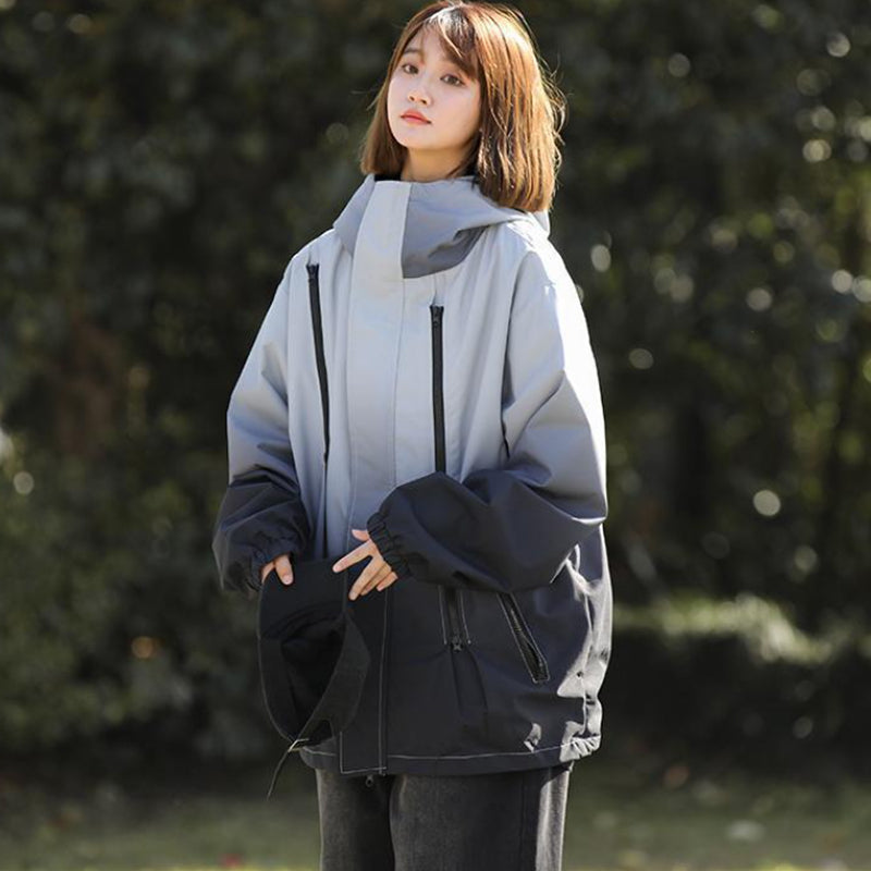 ✨New Arrival✨Gradient Color Unisex Hooded Windproof and Waterproof Jacket