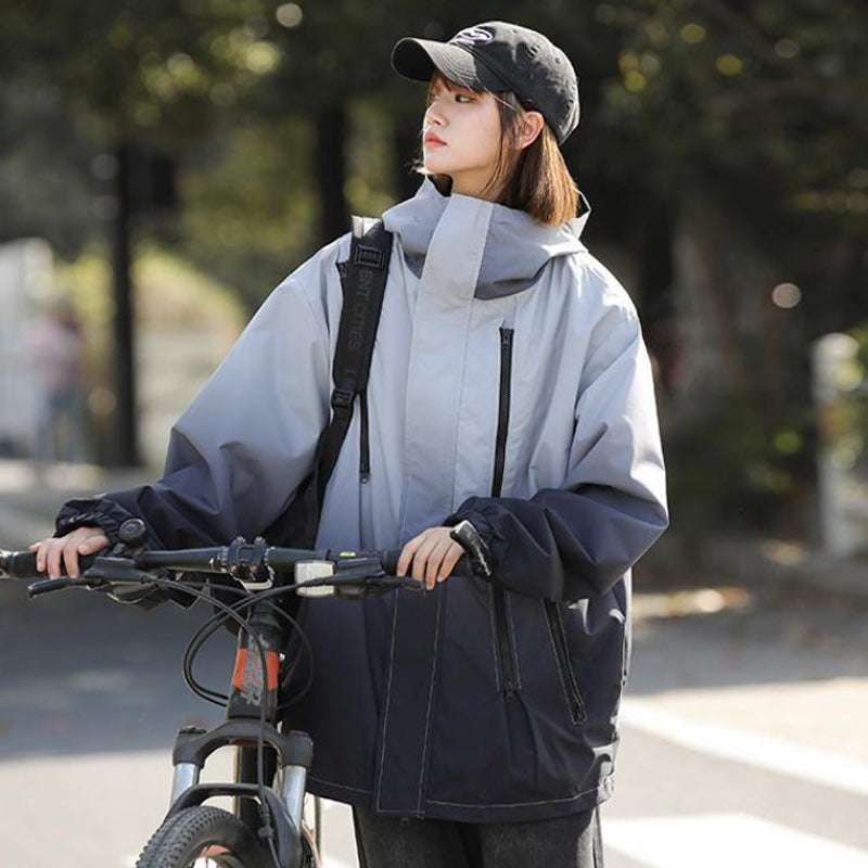 ✨New Arrival✨Gradient Color Unisex Hooded Windproof and Waterproof Jacket