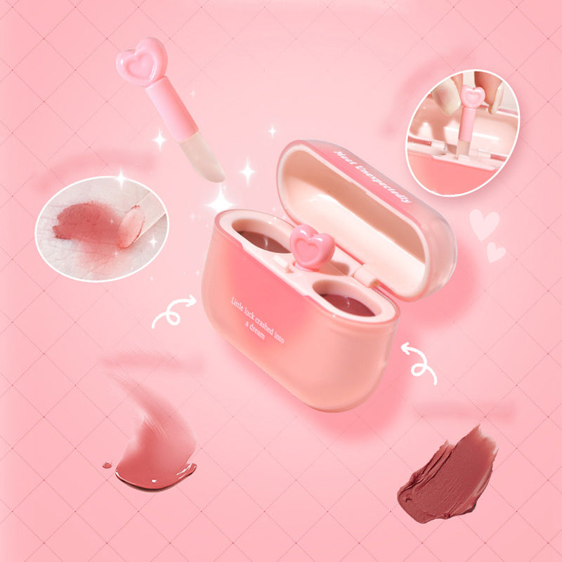 2-in-1-Lipgloss in Form eines Ohrhörers mit mattem und glänzendem Finish