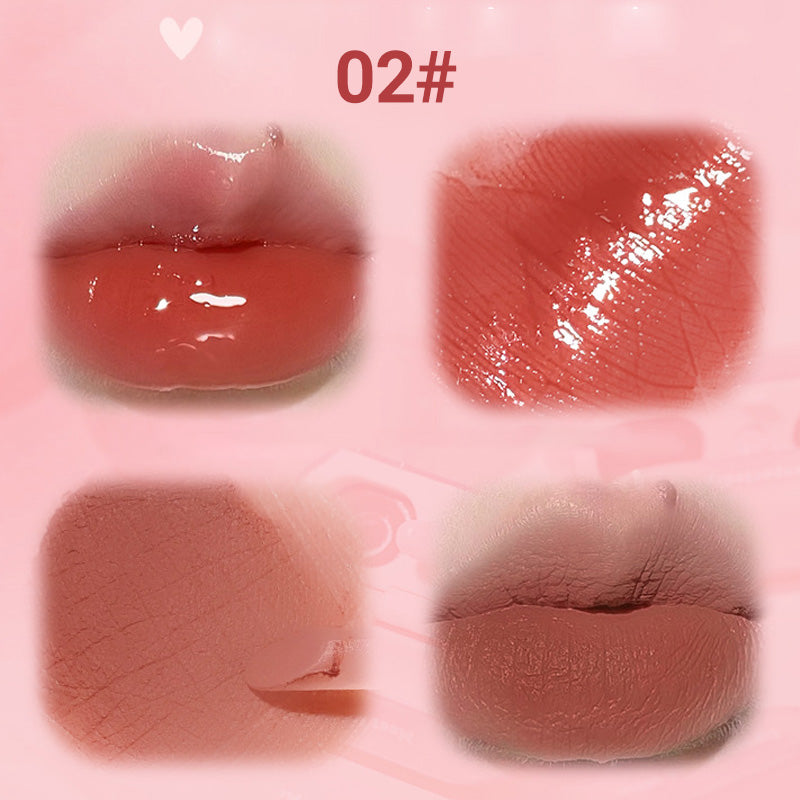 2-in-1-Lipgloss in Form eines Ohrhörers mit mattem und glänzendem Finish