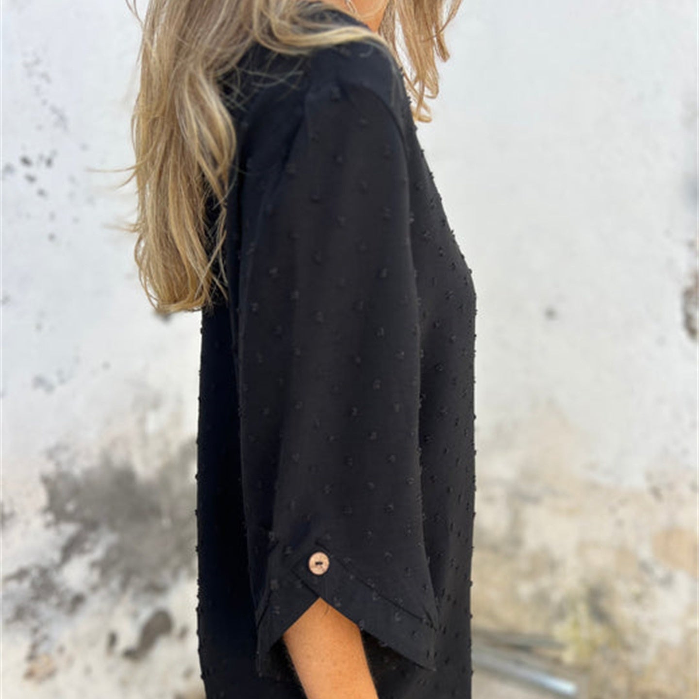 🔥Begrenzte Zeit - 50 % RABATT🔥Lässiges Jacquard-Oberteil mit Rundhalsausschnitt für Damen