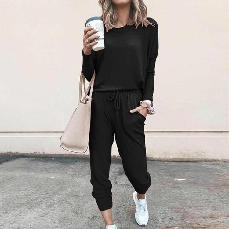🎅Weihnachtsaktion💯Elegantes zweiteiliges Outfit für Damen: Oberteil + Hose