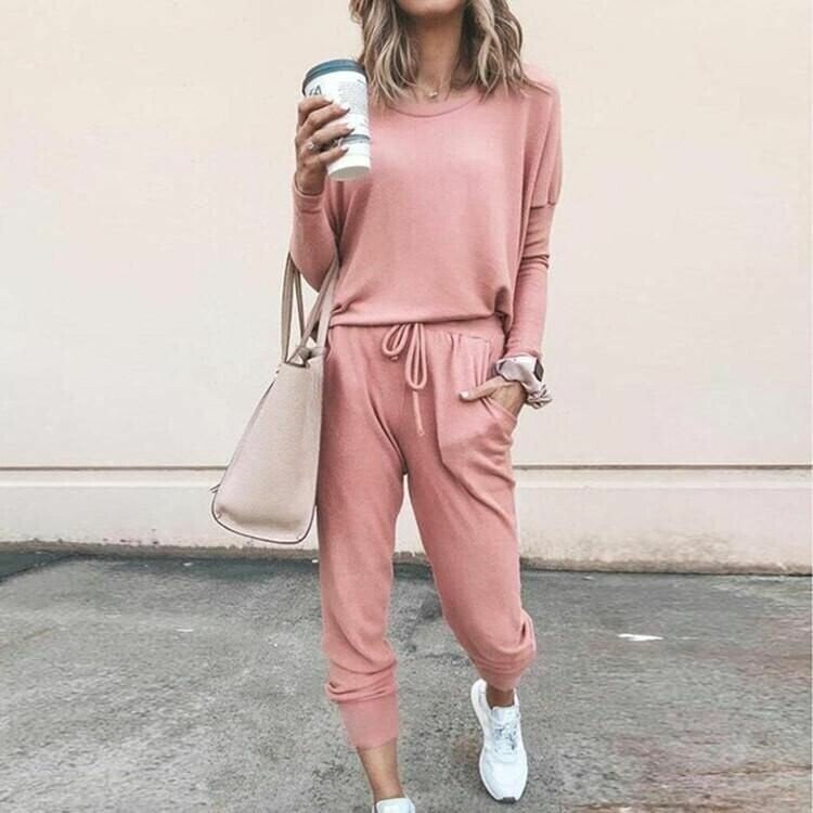 🎅Weihnachtsaktion💯Elegantes zweiteiliges Outfit für Damen: Oberteil + Hose