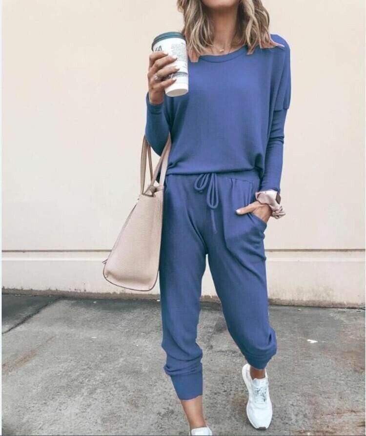 🎅Weihnachtsaktion💯Elegantes zweiteiliges Outfit für Damen: Oberteil + Hose