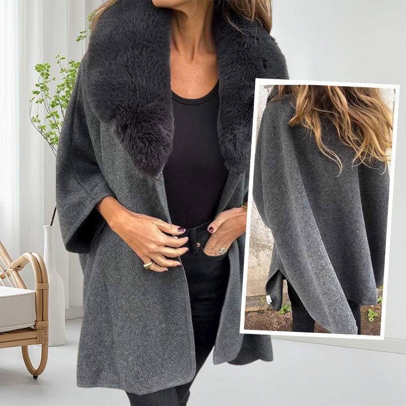 🔥Weihnachts-Specials 50% Rabatt!🌟Puffermantel mit Kunstpelzkragen für Damen
