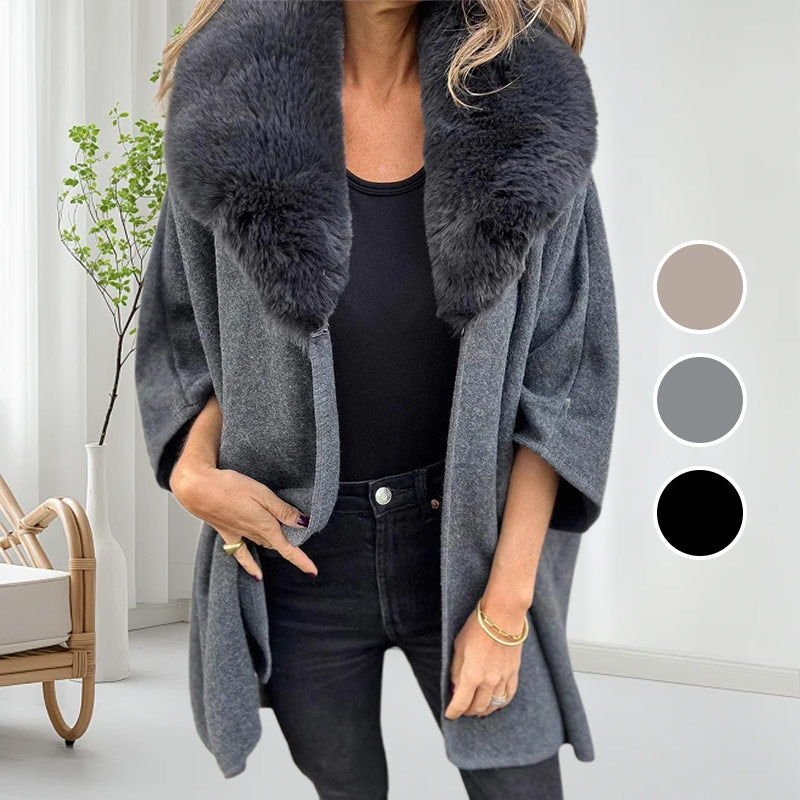 🔥Weihnachts-Specials 50% Rabatt!🌟Puffermantel mit Kunstpelzkragen für Damen