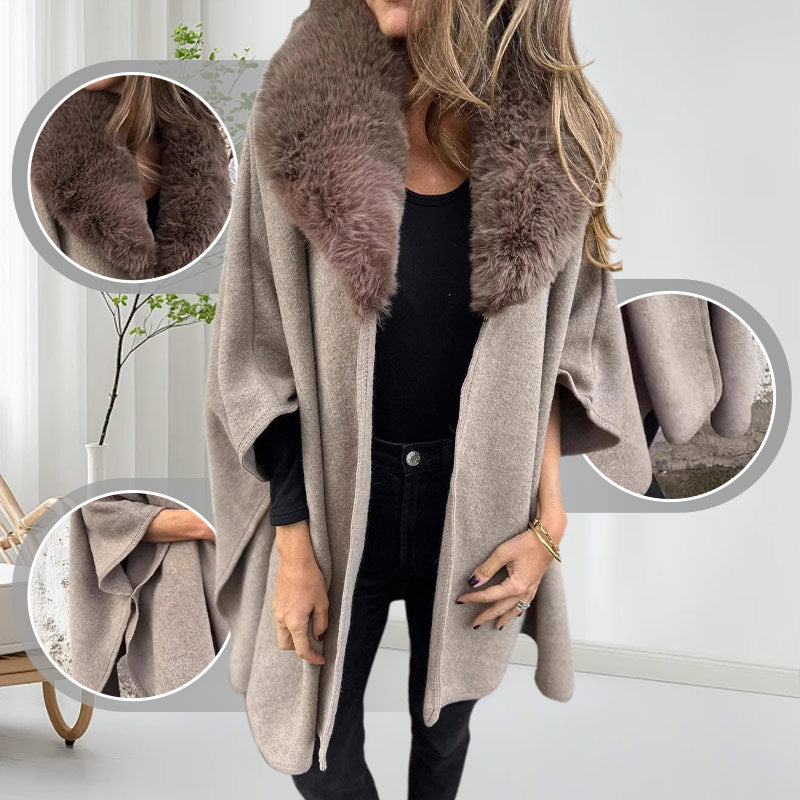 🔥Weihnachts-Specials 50% Rabatt!🌟Puffermantel mit Kunstpelzkragen für Damen