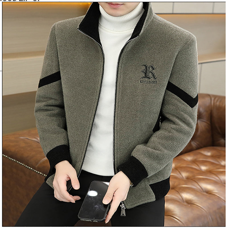 Lässige Reißverschlussjacke aus Kunstwolle für Herren
